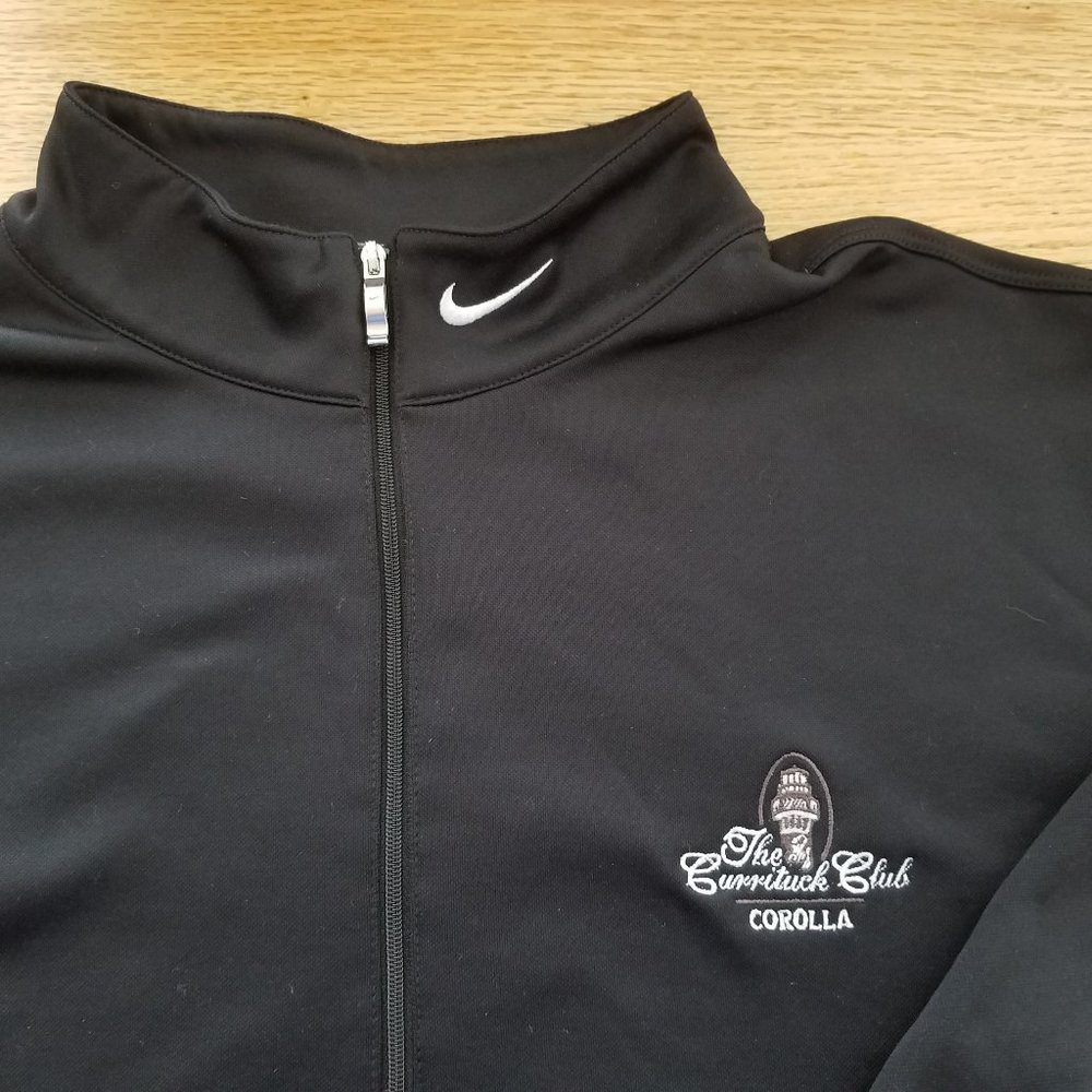 NIKE Therma-Fit BLACK L/S XL 1/2 Zip Pullover Cover-Up GOLF JACKET Currituck